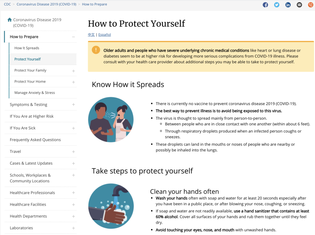 CDC Coronavirus (COVID-19)