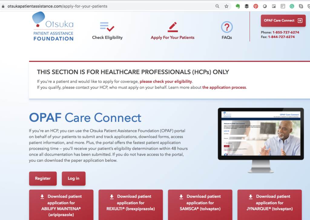 Otsuka patient assistance foundation