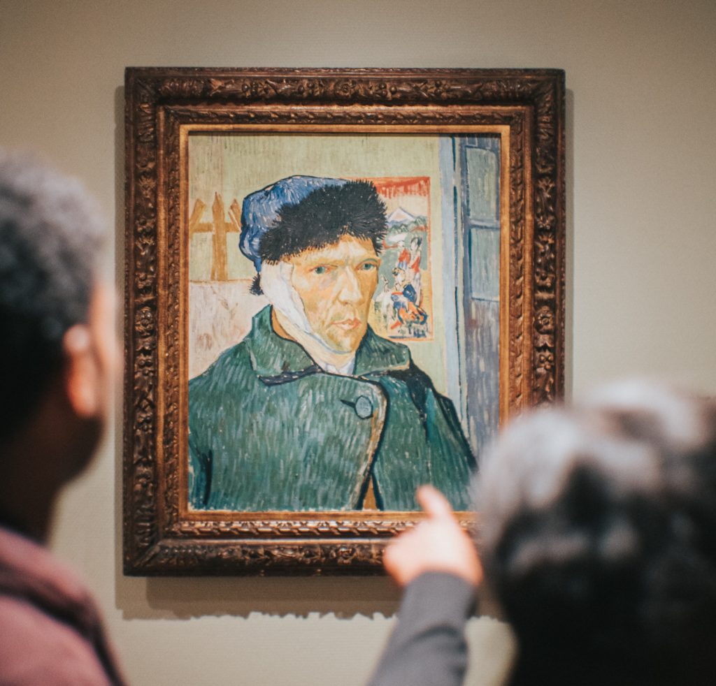 Van Gogh with bandaged ear