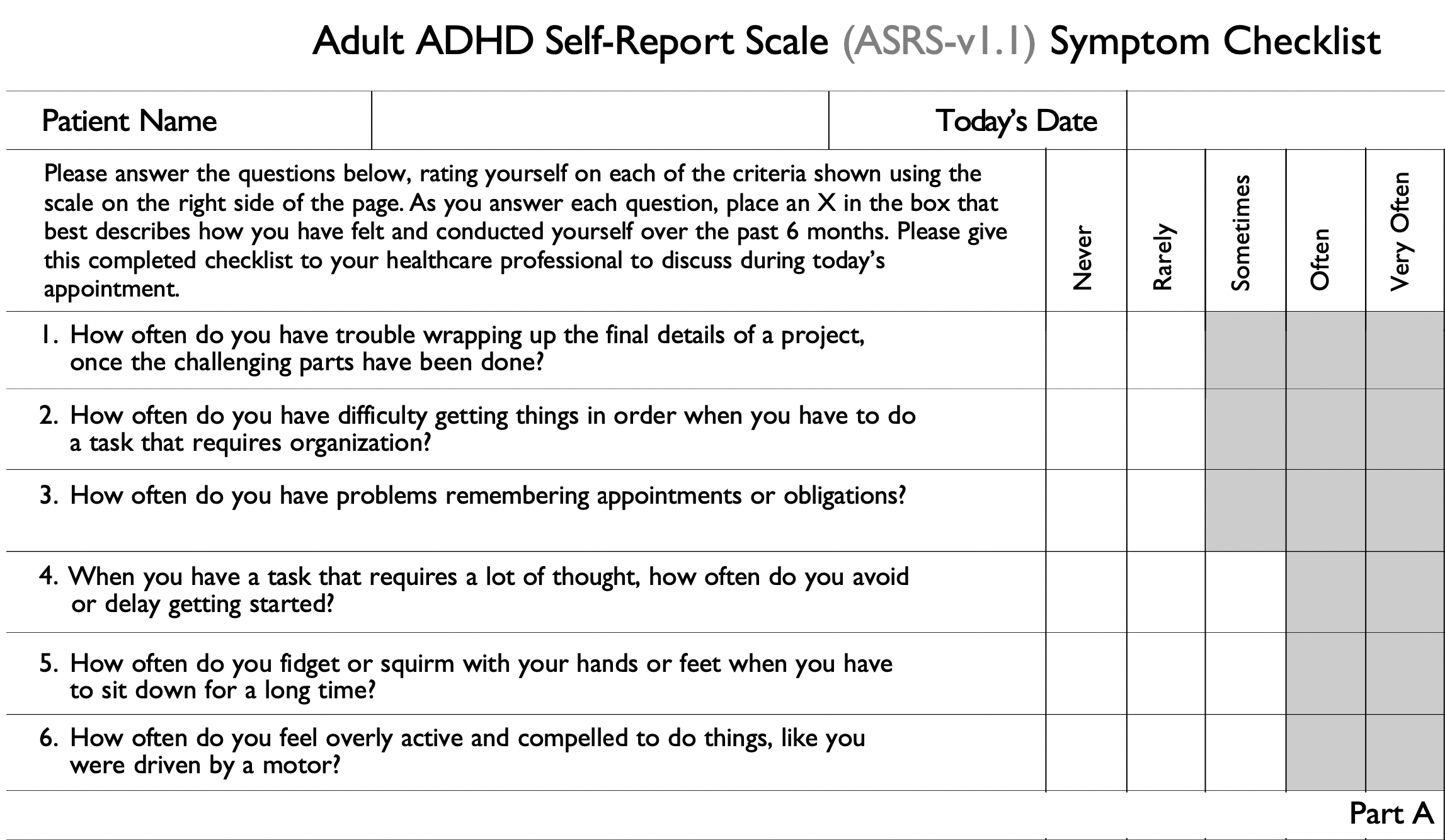 How to screen all adult patients for *possible* ADHD - Simple and ...