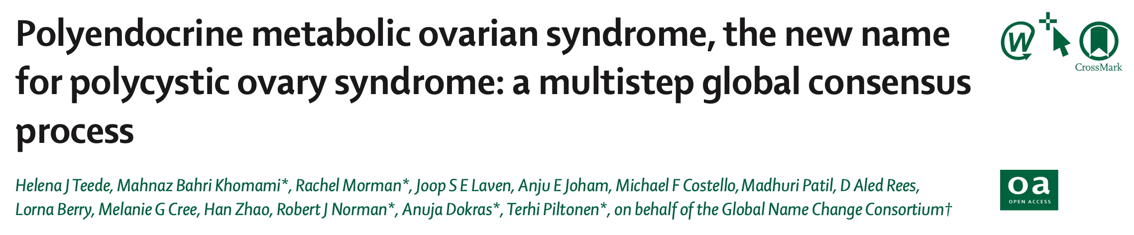 Polyendocrine Metabolic Ovarian Syndrome (PMOS)